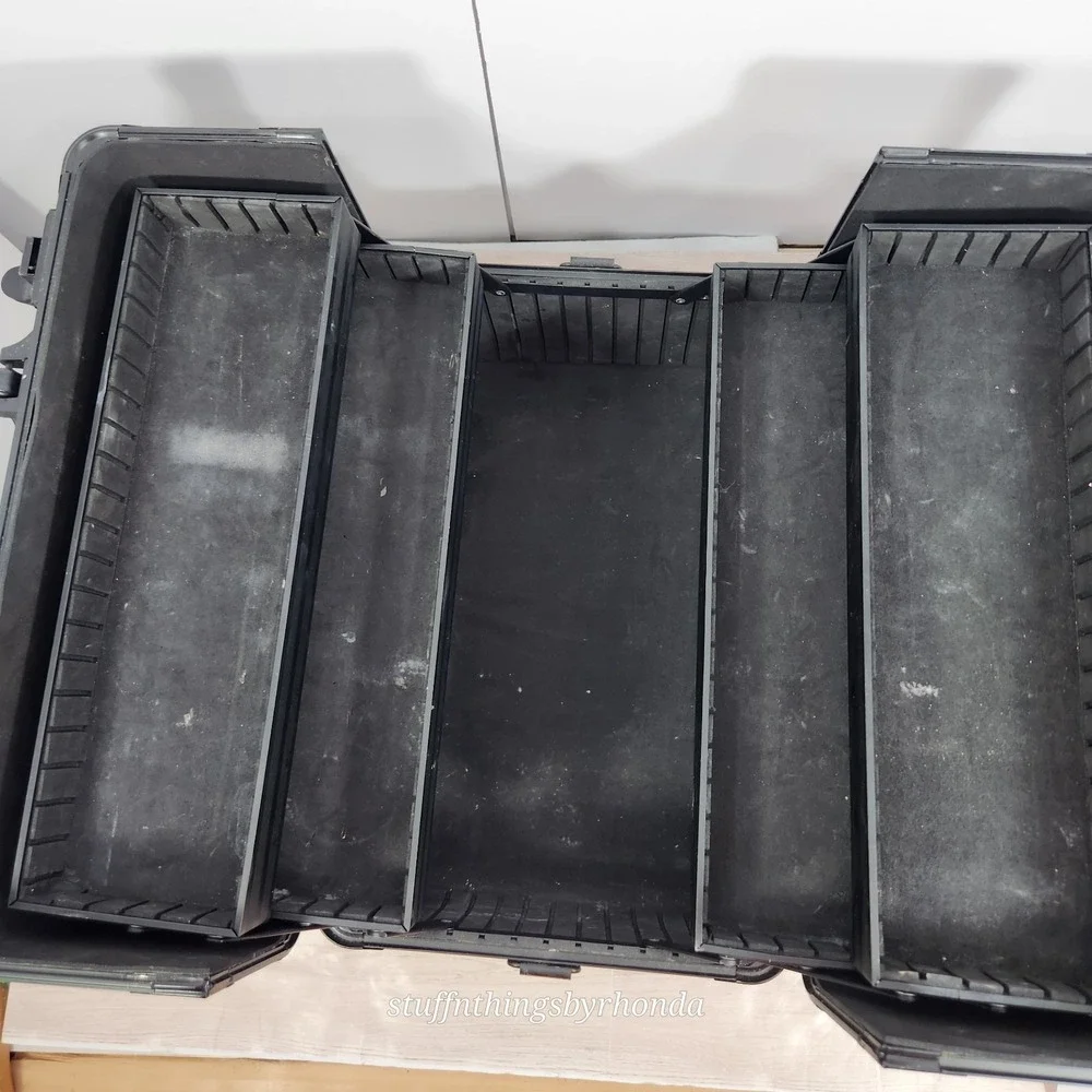 Sephora Pro Hard Shell Make Up Travel Case Faux‎ Black Alligator 13.5x9.5x8.5